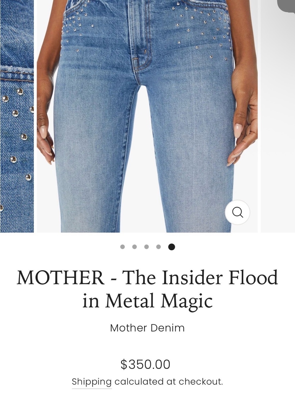 MOTHER JEANS Superior The Insider Flood in Metal Magic Size 30 New With Tags - Picture 16 of 16